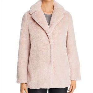 Tahari faux fur teddy coat